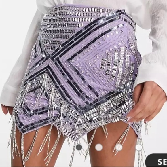 ERAS TOUR outfit inspo! Lavender sequin and beaded skirt! - Picture 2 of 4